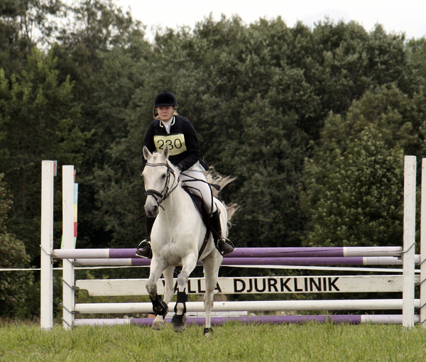 Klara Sundsvik och Mustang. Fälttävlan i Mantorp, 15–16 augusti 2009. Fälttävlan 100: 38 startande, 10 placerade. Resultat: 2:a plats för Klara Sundsvik, Stora Wäsby FRK, och Mustang, svensk ridponny valack född 1994 (e. Eighty Eight Keys xx 821 USA – u. Manette e. Lambay Boy RC 24). Stamboksnr: 43940212, Svensk Ridponny (eng fbl / connemara). Foto: Anki Lundberg.